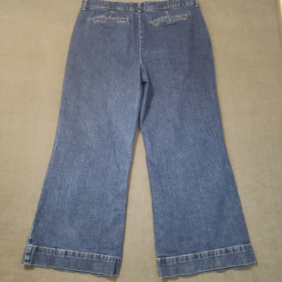 Free Assembly Wide Leg Jeans Womens 16 Blue High Rise Stretch - Picture 2 of 9